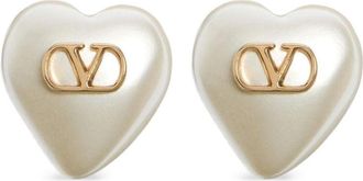 Valentino Garavani V-Logo-Signatur-Perlenohrringe