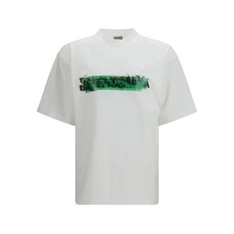 Balenciaga Messy Spray T-shirt - male - Balenciaga - T-Shirts - White - S - Tops
