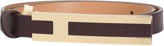 Elisabetta Franchi Bordeaux Dames Riem Elegant Ontwerp - Dames - Riemen - Bruin - L - Leer - Accessoires