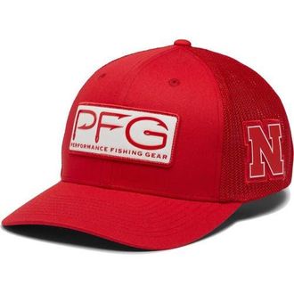 Columbia Mens Columbia Scarlet Nebraska Huskers PFG Hooks Flex Hat at Nordstrom, Size Small/medium