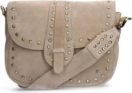 Manfield suede crossbody tas beige