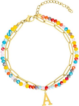 Adornia Initial Water Resistant Layered Bracelet in Multi-A at Nordstrom Rack