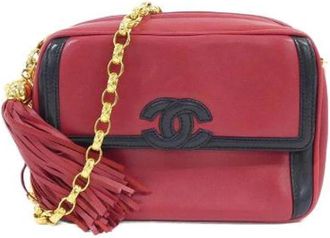 Chanel Pre-owned Lambskin Shoulder Bag - Dames - Vintage Schoudertas - Rood - ONE Size - Vintage