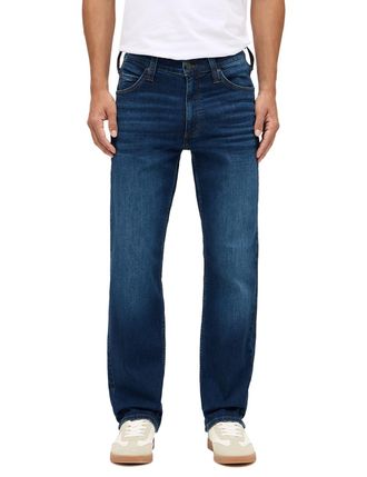 Mustang Straight-Jeans MUSTANG Tramper Straigt, Herren, Gr. 31, L&auml;nge 30, blau (dunkelblau 843), Denim/Jeans, Obermaterial: 99% Baumwolle, 1% Elasthan, straig