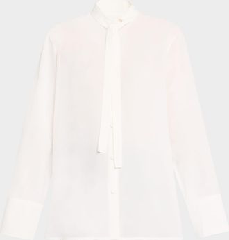 Jil Sander Neck-Tie Button-Down Shirt