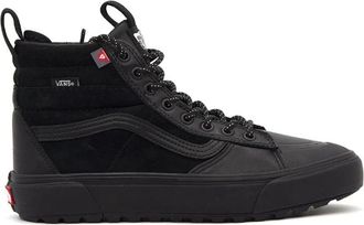 Vans Leren Hoge Top Sneakers - Heren - Sneakers - Zwart - 40 EU - Leer - Schoenen