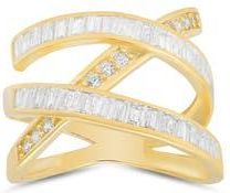 Queen Jewels Cubic Zirconia Highway Statement Ring in Gold at Nordstrom Rack, Size 10