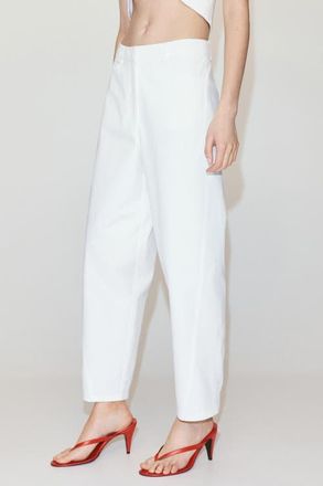 Mango High Waist Balloon Pants in White at Nordstrom, Size 8