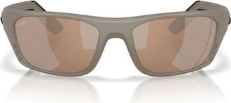 Costa Whitetip Pro 57mm Polarized Rectangular Sunglasses in Sand /Copper Silver 580G at Nordstrom