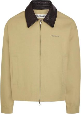 Cole Buxton Leather-collar Logo-print Jacket
