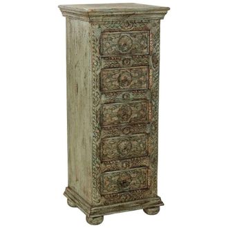 Wanderlust Deco Sinfonier de madera artesanal de 5 cajones 45 x 40 x 100h cm