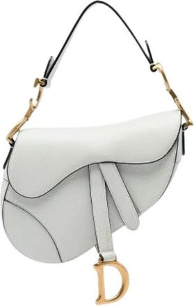 Dior Pre-owned Saddle Schoudertas - Dames - Vintage Schoudertas - Wit - ONE Size - Leer - Vintage