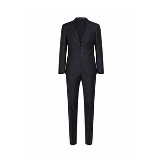 Tagliatore Single Breasted Suits, male, Blue, Size: 2XL Single-breasted Suit