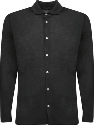 Dell'Oglio Ca 0Ml Rm 16R 990 Shirt - Heren - Casual Overhemden - Zwart - 2XL - Overhemden