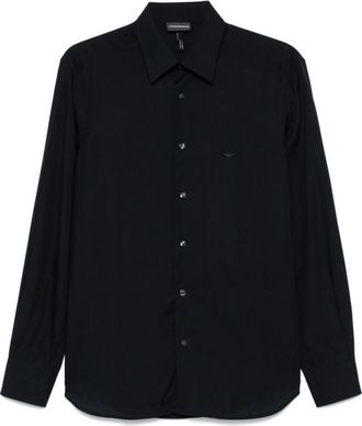 Emporio Armani Navy Blue Logo Patch Shirt