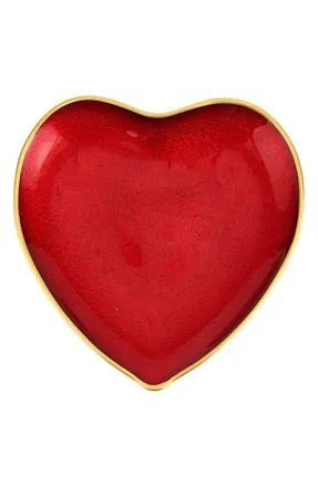 Vietri Baroque Glass Red Heart Plate at Nordstrom