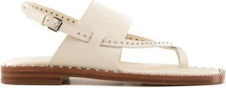 Ash Medina Studded Leather Slingback Sandalen - Dames - Sandalen - Beige - 37 EU - Leer - Schoenen