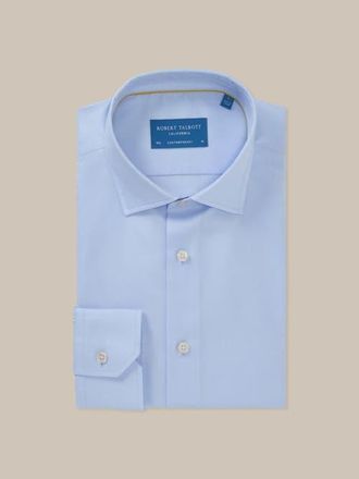 Robert Talbott Reynolds Twill Contemporary Fit Shirt in Light Blue at Nordstrom, Size 15.535