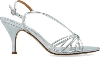 Aeyde Solange Hak Sandalen - Dames - Sandalen met hakken - Grijs - 36 EU - Leer - Schoenen