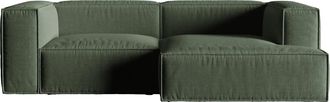 MICADONI Modulares 3-Sitzer Design Ecksofa Nuria mit Eckteil rechts - Strukturstoff