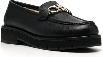 Ferragamo Buckle-Detail Leather Loafer - Black
