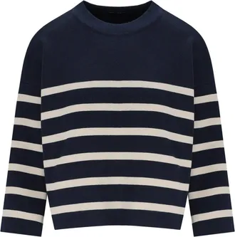 Weekend by Max Mara Pinide Navy Blue Cropped Pullover