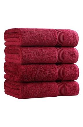 Superior 4-Pack Bath Towel Set in Burgundy at Nordstrom Rack