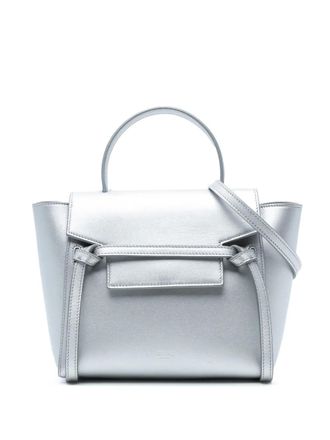 Celine 2018 Nano Laminated Calfskin Belt Bag satchel - women - Calf Leather - One Size - Silver