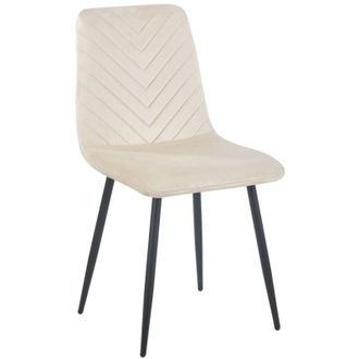 Regalos Miguel Sillas Comedor - Silla Kisa Black Terciopelo - Beige