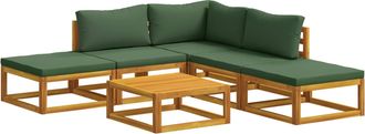 vidaXL Juego De Sof&aacute; 6 Uds. Natural Madera De Acacia S&oacute;lida Vidaxl