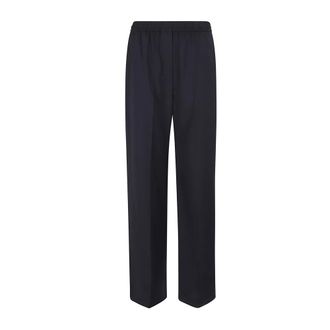 Max Mara Wide Trousers, female, Blue, Size: 2XS Mallo Trousers