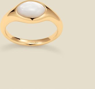Made by Mary Mother of Pearl Signet Ring