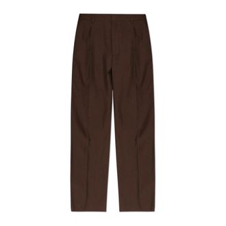 Maison Margiela Suit Trousers, male, Brown, Size: S Creased Pants
