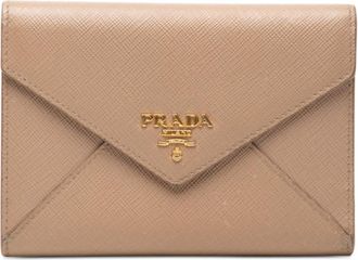 Prada Pre-owned Prada Saffiano Trifold Envelope Wallet Unisex E2ZB8T9VA0TAJIGY