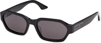 GCDS GD0076 01A Mens Sunglasses Black Size 55