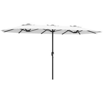 OUTSUNNY Sombrilla doble 459x266x235 cm blanco