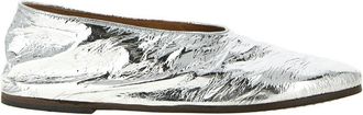 Mars&egrave;ll Silver Leather Ballet Flats