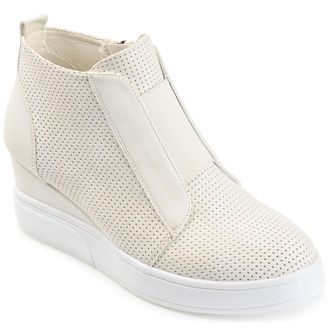Journee Collection Women & apos;s Clara Medium and Wide Width Wedge Sneakers