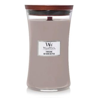 Woodwick Woodwick Large Fireside Vela Perfumada Gris Elegante