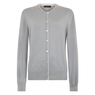 Moorer Cardigans, female, Gray, Size: 6XL Maylea Cardigan