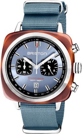 Briston Clubmaster Blue Dial Mens Watch 20142.SA.TS.25.NIB