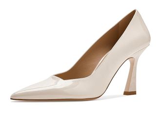 Stuart Weitzman Vinnie 85 Pumps Womens Shoes Cream : 6.5 M, Leather