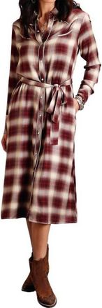 Stetson Womens Ombre Plaid Dress In Red