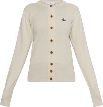 Vivienne Westwood Bea Cardigan - Dames - Vesten - Beige - XS - Katoen - Truien & Vesten