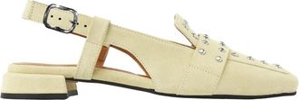 VIA VAI Julie Damian Slingbacks - Dames - Ballerinas - Geel - 39 EU - Leer - Schoenen