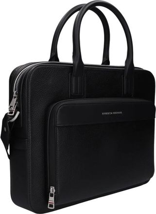 Tommy Hilfiger Central Slim Computer Bag - Heren - Tassen - Zwart - Maat: ONE Size