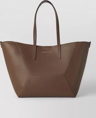 Brunello Cucinelli duo monili leather tote bag