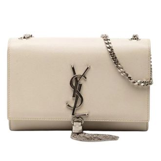 Saint Laurent Pre-owned The Kate Shoulder Bag - Dames - Vintage Schoudertas - Beige - ONE Size - Leer - Vintage