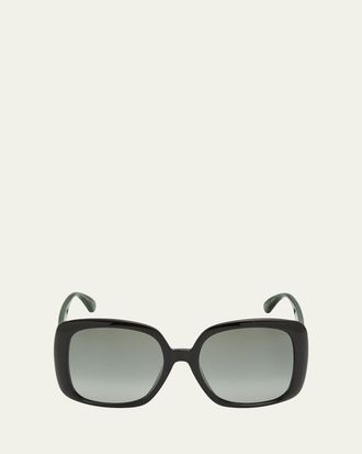 Gucci Square Web Arms Sunglasses
