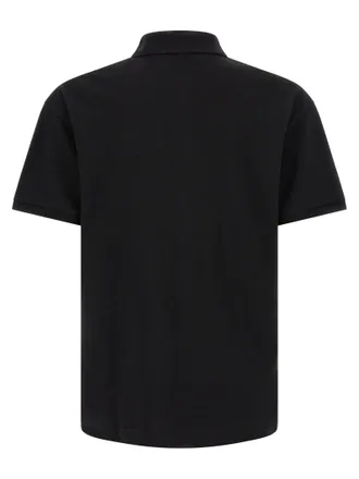 Palm Angels Logo-Patch Cotton Piquet Polo Shirt - Black